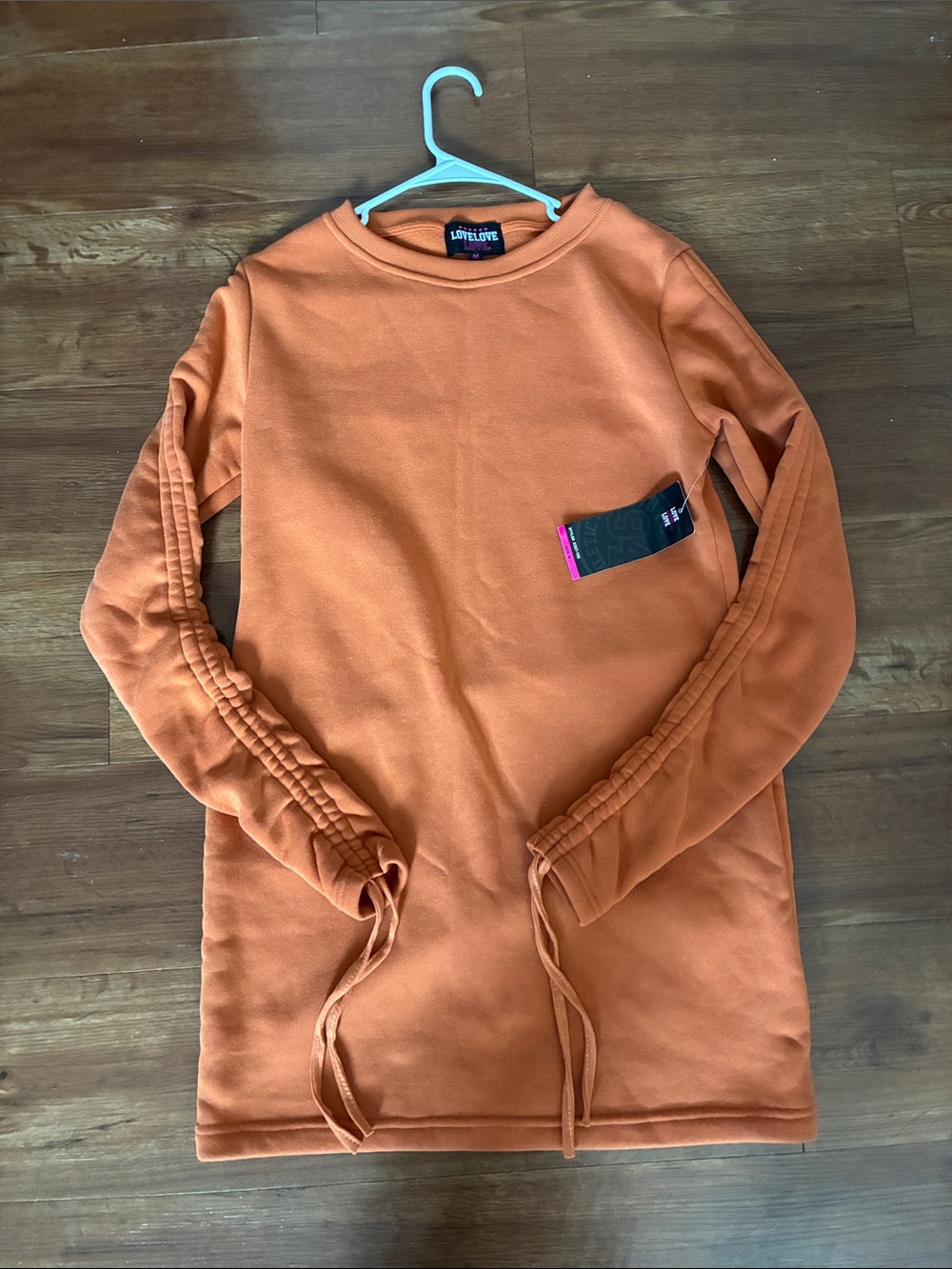 LoveLoveLove Orange Crewneck Dress Size Medium
